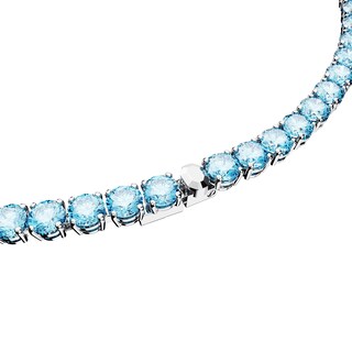 Foto 4 | Foto 4 | Collar Swarovski Matrix Tennis Con Cristales De Color Azul Brillante Rodio - Venta Internacional.