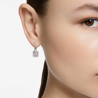 Foto 5 | Foto 5 | Pendientes Swarovski Una Drop Octagon Violet/cristales Transparentes - Venta Internacional.