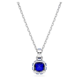Foto 4 | Foto 4 | Collar Con Piedra Natal De Septiembre De Swarovski, Piedra Azul De Talla Cuadrada - Venta Internacional.