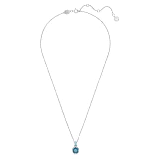 Foto 2 | Foto 2 | Collar De Swarovski Con Piedra Natal De Diciembre, Acabado En Rodio Azul - Venta Internacional.