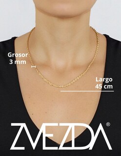Foto 4 | Foto 4 | Cadena Zvezda Torsal, Chapa De Oro Amarillo De 18k