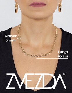 Foto 4 | Foto 4 | Cadena Zvezda Barbada, Chapa De Oro Amarillo De 18k