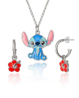 Foto 1 | Foto 1 | Set de Joyas Disney Lilo & Stitch Flower Pendientes y Collar - Venta Internacional