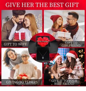 Foto 3 | Foto 3 | Collar Xtellar Dije Corazón 925 Plata Y Caja De Regalo De Rosas