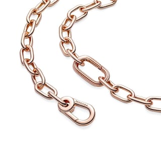 Foto 4 | Foto 4 | Collar Pandora Me, Cadena De Eslabones Pequeños, Chapada En Oro Rosa De 14 Quilates - Venta Internacional.
