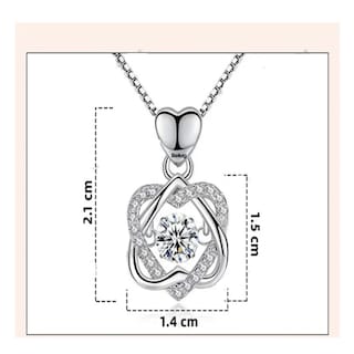 Foto 2 | Foto 2 | Collar De Corazón Plata 925 Mujer+ Pendientes Y Pulsera,4en1 Belug Plata