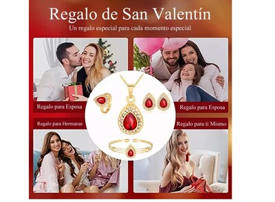 Foto 5 | Foto 5 | Conjunto Xtellar De Joyas Para Mujer Collar+aretes + Pulsera+anillo