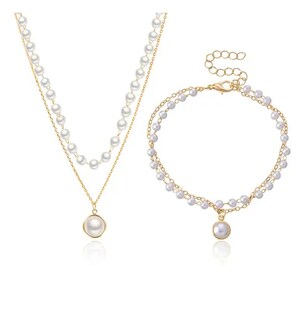 Foto 1 | Foto 1 | Collar Xtellar De Perlas Pulseras Elegante Lujo Joyería De Mujer 2p