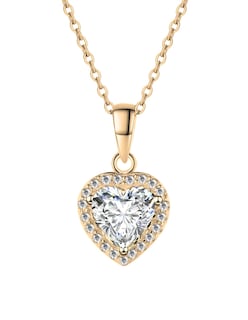 Foto 1 | Foto 1 | Collar Zvezda De Chapa De Oro Amarillo De 18k Diseño Corazón Cristal