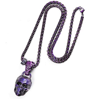 Foto 1 | Foto 1 | Collar Crisol De Acero Chapado En Morado Envejecido Y Pulido - Venta Internacional.