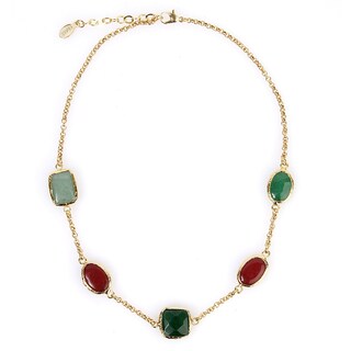 Foto 2 | Foto 2 | Collar West Coast Jewelry Elya Con Calcedonia Chapada En Oro - Venta Internacional.