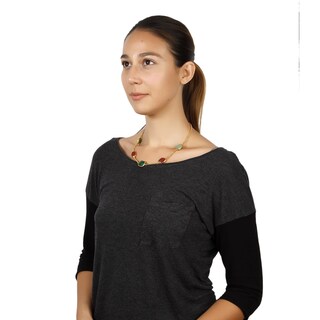 Foto 3 | Foto 3 | Collar West Coast Jewelry Elya Con Calcedonia Chapada En Oro - Venta Internacional.