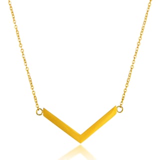 Foto 1 | Foto 1 | Collar West Coast Jewelry Elya De Acero Inoxidable Chapado En Oro - Venta Internacional.