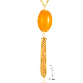 Foto 3 | Foto 3 | Collar West Coast Jewelry Elya Chapado En Oro Con Calcita Naranja Sintética - Venta Internacional.