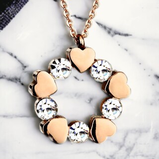 Foto 2 | Foto 2 | Collar West Coast Jewelry En Forma De Corazón Y Circonitas Cúbicas En Oro Rosa - Venta Internacional.