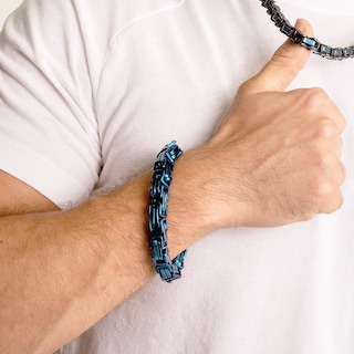 Foto 5 | Foto 5 | Pulsera West Coast Jewelry Crucible Con Cadena Bizantina De Acero - Venta Internacional.