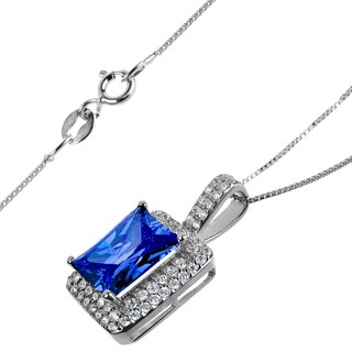 Foto 2 | Foto 2 | Collar West Coast Jewelry De Plata De Ley Con Circonita Azul Montana - Venta Internacional.