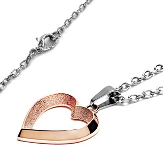 Foto 2 | Foto 2 | Collar West Coast Jewelry Con Forma De Corazón Abierto Chapado En Oro Rosa - Venta Internacional.