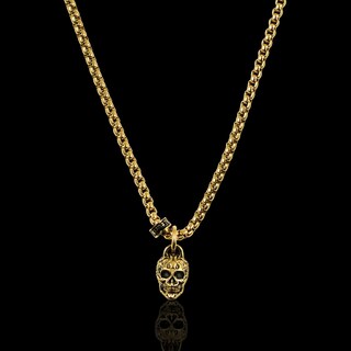 Foto 4 | Foto 4 | Collar Crisol De Acero Chapado En Oro Envejecido Y Pulido - Venta Internacional.