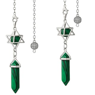 Foto 2 | Foto 2 | Cuarzo Verde Péndulo Reiki Ventdepot Mxhhi-002 2 Piezas Verde Con Negro