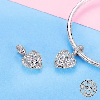 Foto 2 | Foto 2 | Set De Colgantes En Plata De Ley 925 Con Forma De Corazón Para Palpitaciones - Venta Internacional.
