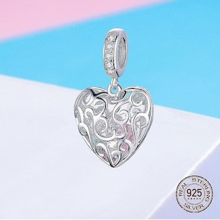 Foto 4 | Foto 4 | Set De Colgantes En Plata De Ley 925 Con Forma De Corazón Para Palpitaciones - Venta Internacional.