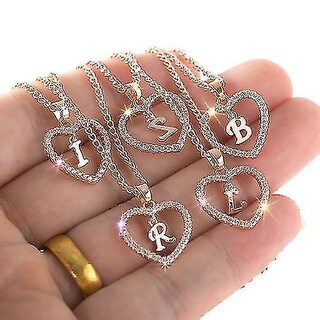 Foto 2 | Foto 2 | Collar Huoguo Con Iniciales En Forma De Corazón Con 26 Letras Para Mujer - Venta Internacional.