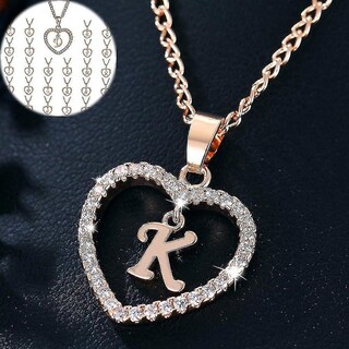 Foto 4 | Foto 4 | Collar Huoguo Con Iniciales En Forma De Corazón Con 26 Letras Para Mujer - Venta Internacional.
