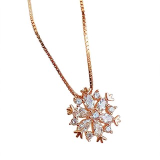Foto 1 | Foto 1 | Collar Huoguo Con Colgante De Copo De Nieve Y Cadena De Clavícula Para Mujer - Venta Internacional.
