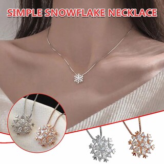 Foto 2 | Foto 2 | Collar Huoguo Con Colgante De Copo De Nieve Y Cadena De Clavícula Para Mujer - Venta Internacional.