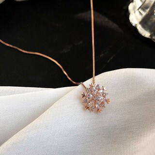 Foto 3 | Foto 3 | Collar Huoguo Con Colgante De Copo De Nieve Y Cadena De Clavícula Para Mujer - Venta Internacional.