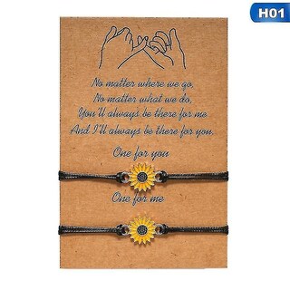 Foto 4 | Foto 4 | Pulsera Huoguo Con Forma De Girasol Hebra Trenzada Aleación De Zinc - Venta Internacional.