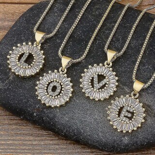 Foto 2 | Foto 2 | Collar Huoguo Con La Inicial 26 De Cobre Chapado En Oro - Venta Internacional.