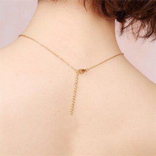 Foto 5 | Foto 5 | Collar Huoguo Acero De Titanio Corazón De Melocotón Letra 26 Letras - Venta Internacional.