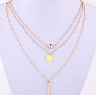Foto 2 | Foto 2 | Collar Huoguo Gargantilla Con Colgante De Estrella Lunar Para Mujer Oro Y Plata - Venta Internacional.