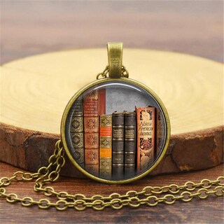Foto 3 | Foto 3 | Collar Huoguo Vintage Library And Books Time Fashion Silver - Venta Internacional.