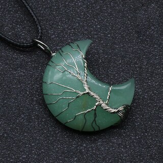 Foto 2 | Foto 2 | Colgante Huoguo Con Luna De Aventurina Verde Amatista - Venta Internacional.