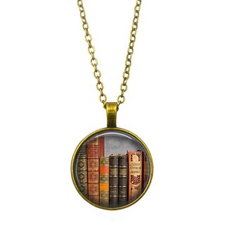 Foto 1 | Foto 1 | Collar Huoguo Vintage Library And Books Time Fashion Silver - Venta Internacional.