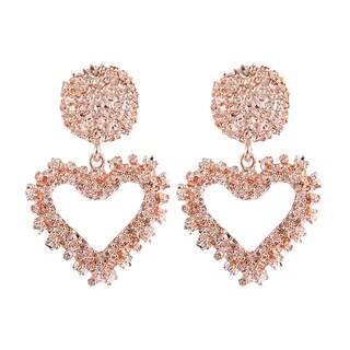 Foto 1 | Foto 1 | Pendientes Huoguo De Aleación De Aluminio Con Estampado De Corazón Geométrico - Venta Internacional.