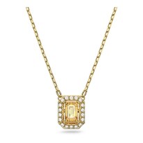 Collar Millenia Circonita Swarovski Cuadrada Amarillo Oro 5598421 Baño De Oro 14k Joyería De Lujo Para Mujer Ideal Para Regalo