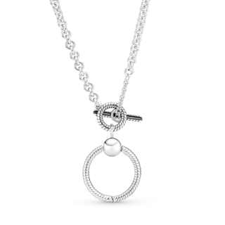 Foto 2 | Foto 2 | Collar Con Pendiente O Pandora Moments Con Barra T 391157c00 Cierre Barra T Moderno Colección Pandora Moments Original Joyería