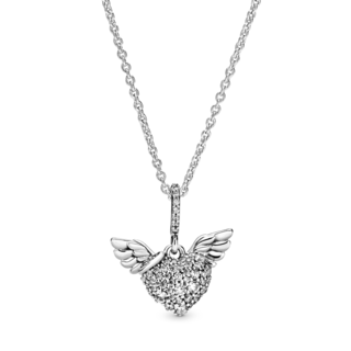 Foto 1 | Foto 1 | Collar Pandora De Pavé Corazón Y Alas De Ángel Joya Original 398505c01 Joyería De Lujo Para Mujer Ideal Para Regalo Elegante