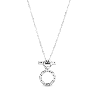 Foto 2 | Foto 2 | Collar Pandora Barra T Con Doble Aro Joya Original 399039c01 Cierre Barra T Moderno Joyería De Lujo Mujer Ideal