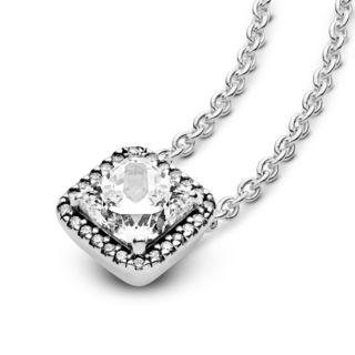 Foto 4 | Foto 4 | Collar Pandora Halo Cuadrado Brillante Joya Original 396241cz Joyería De Lujo Para Mujer Ideal Para Regalo Elegante