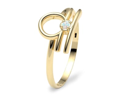 Foto 1 | Foto 1 | Anillo del Zodiaco Libra Amelie Joyas Oro 10k Opalo #7-7.5