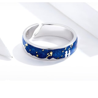 Foto 3 | Foto 3 | Anillo Van Gogh De Plata 925 Ajustable Para Mujer - Venta Internacional.