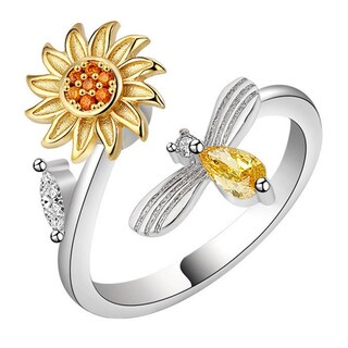 Foto 1 | Foto 1 | Anillo Plata 925 Girasol y Circonita para Niñas - Venta Internacional