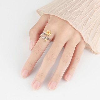 Foto 2 | Foto 2 | Anillo Plata 925 Girasol y Circonita para Niñas - Venta Internacional
