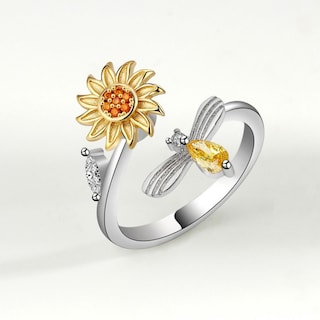 Foto 3 | Foto 3 | Anillo Plata 925 Girasol y Circonita para Niñas - Venta Internacional
