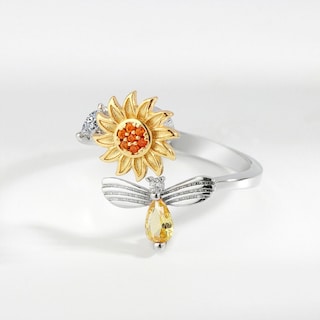 Foto 4 | Foto 4 | Anillo Plata 925 Girasol y Circonita para Niñas - Venta Internacional